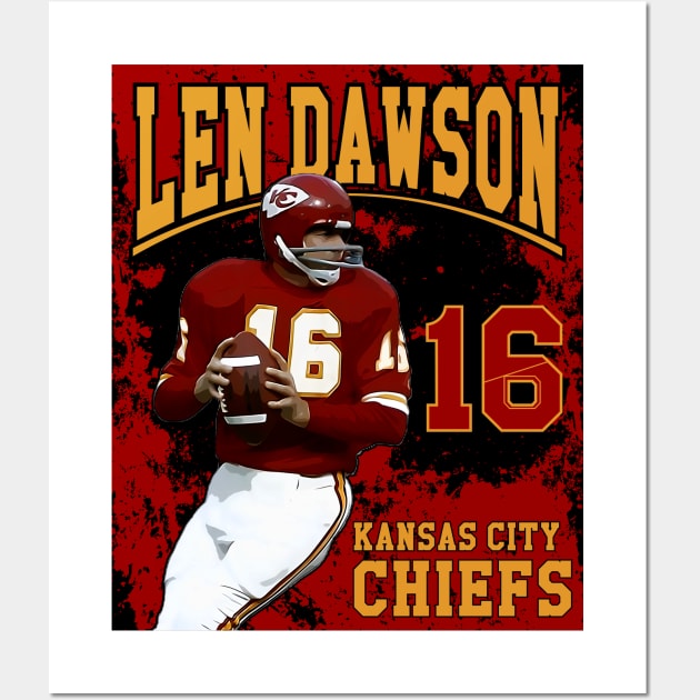 Len dawson // kansas city chiefs Wall Art by Aloenalone